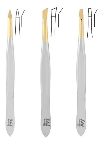 Kit Pinça Depilação 9cm Pontas Variadas Edel Solingen