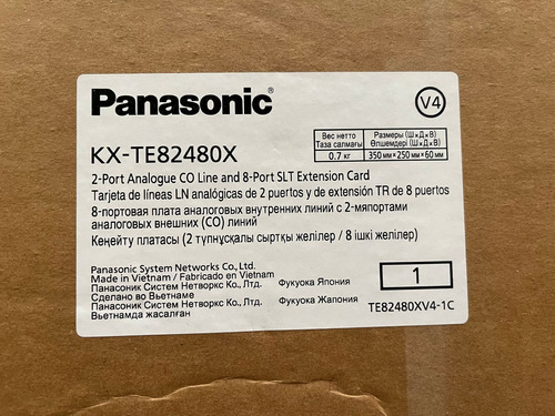 Tarjeta Panasonic De 2 Líneas 8 Extensiones Tes824 Nueva