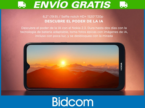 Nokia 2.3 32 Gb Charcoal 2 Gb Ram 6.2 Hd