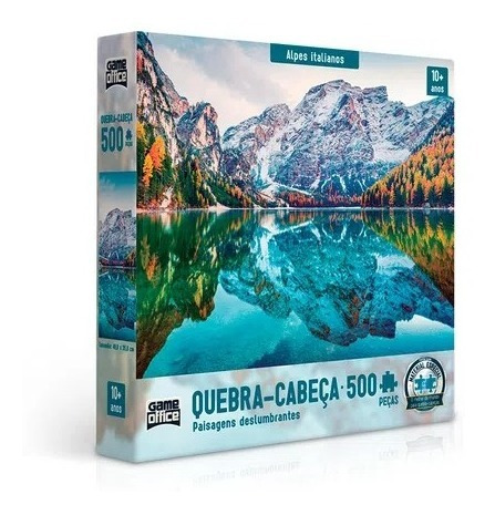 Quebra Cabeça Puzzle 500 Peças Paisagens Deslumbrantes Alpes