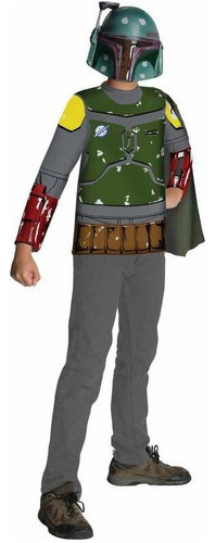 Buso Con Capa Talla Smal 4-6 Para Niño Boba Fett Star W