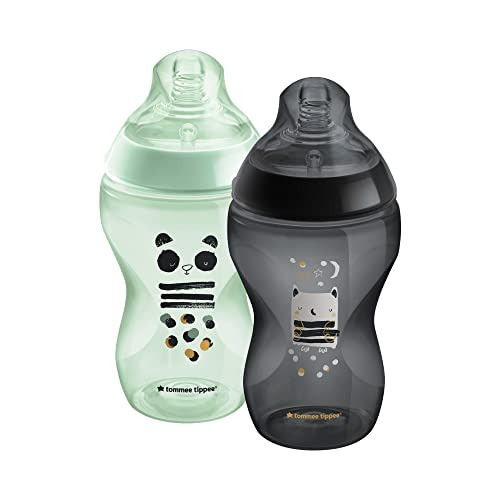 Tommee Tippee Closer To Nature Biberón Azul Decorado, 340 Ml