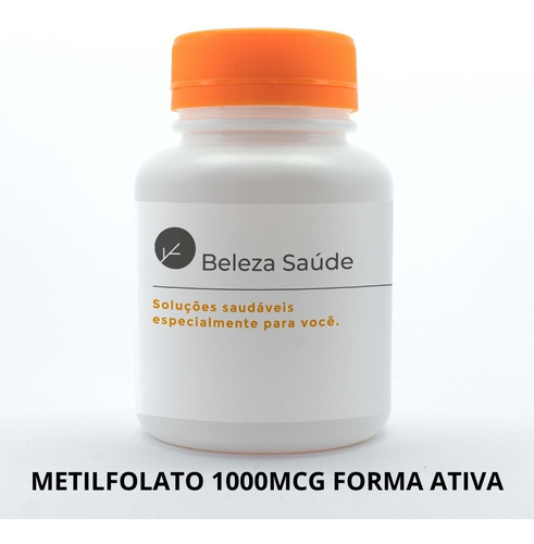 Imagem 1 de 3 de Metilfolato B9 1000mcg Forma Ativa Ácido Fólico : 150 Caps
