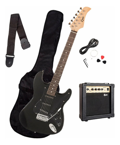 Pack Guitarra Eléctrica Pro Con Amplificado 10w Epic Orientación de la mano Diestro