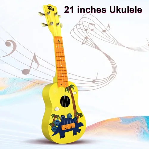 Ukelele Dinosaurio Para Niños – Guitarra De Juguete De 4 Cuerdas De 41 Cm