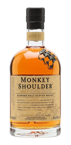 Imagen 1 de 10 de Whisky Monkey Shoulder Blended Malt 700ml 40%alc/vol