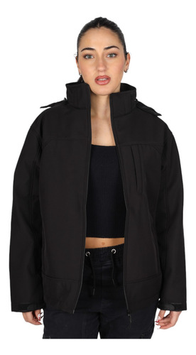 Campera Mujer Softshell Capucha Desmontable Oldtown Polo