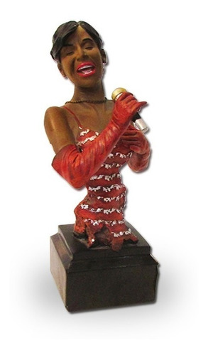 Figura Decorativa  Mujer  Vocalista Afro/dco