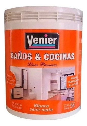 Venier Baños Y Cocinas Blanco X 1.25 Kg Dimensión Color Pint