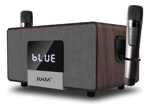 Rhm Máquina De Karaoke Con 2 Micrófonos Inalámbricos Uhf