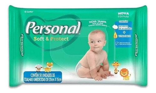 Kit 50 Lenços + Fralda Personal Baby - Tamanho A Gênero Sem gênero Tamanho 50 Lenços e Fralda M