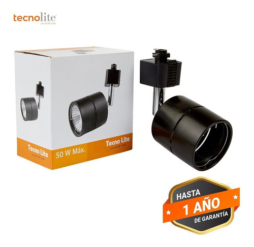 Imagen 4 de 5 de Lampara Techo Riel 50 W Negro Socket Gu10 Ysn-367l/n