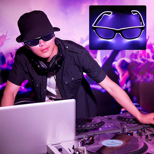 Imagen 5 de 6 de Yj001 Gafas Led Con Control De Voz 10 Colores Opcionales