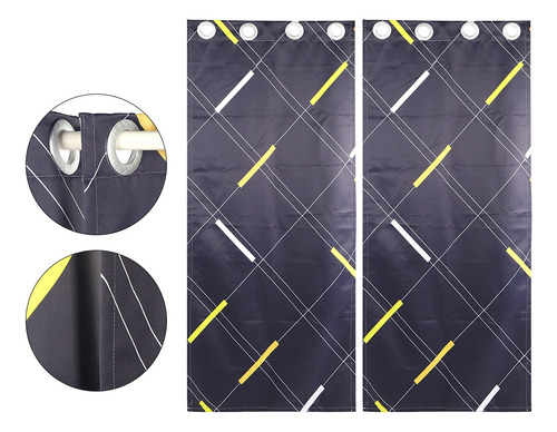 Cortina Blackout 2 Paneles Aislada Lino Premium 214 X 214cm