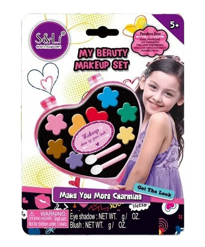 Set De Belleza Maquellaje Para Niña Paleta De Colores