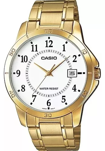 Reloj Casio Ltpv005 Mujer Dorado Grabado Gratis