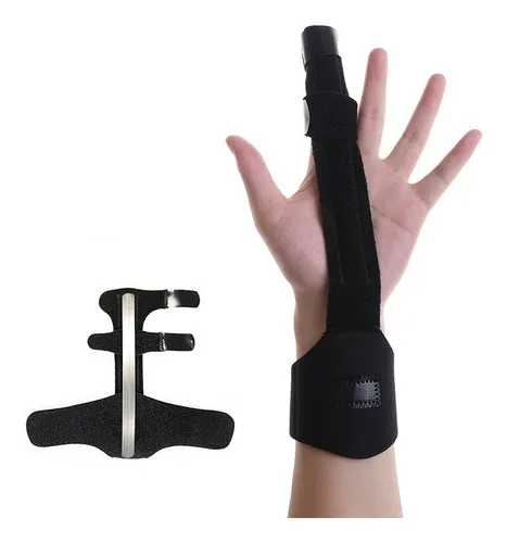 Corrector De Dedo Ajustable Férula Mano Negro
