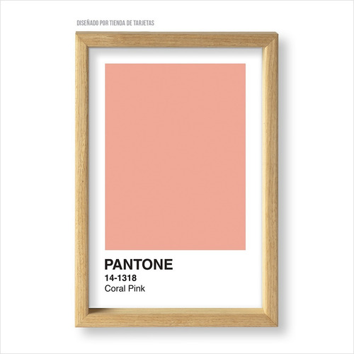 Imagen 4 de 9 de Cuadro Lámina Colores Pantone Marco Madera Nórdico + Vidrio