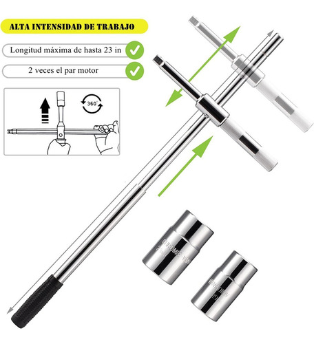 2024 Llave Cruzada Extendida Universal De 4 Vías De 23''