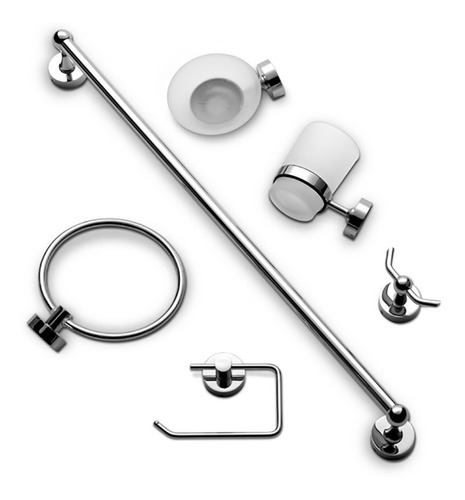  Accesorios De Baño Peirano Linea 3000 6 Piezas Kit Cr