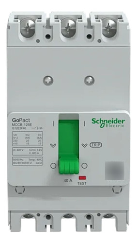 Disjuntor Gomccb 125e 3p3d 40a Fix Schneider G12e3f40