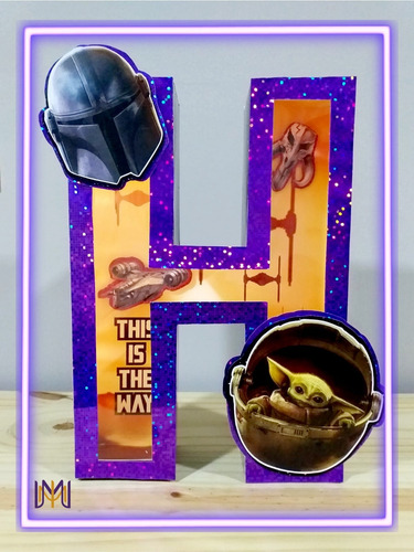 Letras 3d Grandes Con Leds Internos Modelo The Mandalorian