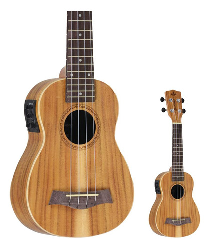 Ukulele Soprano Elétrico Uk16se Koa Fosco Strinberg Tuner