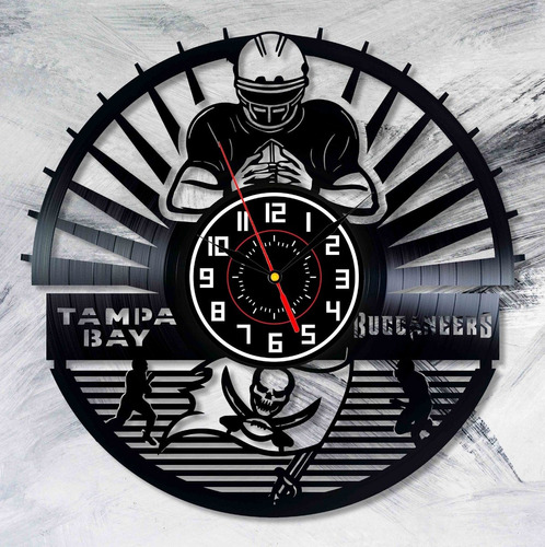 Reloj Corte Laser 3097 Tampa Bay Buccaneers Coreback Logo