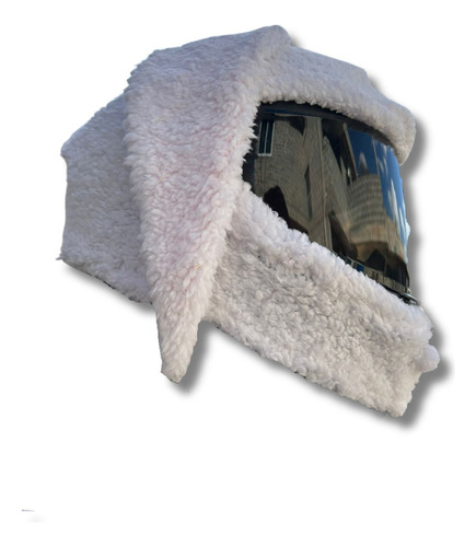 Casco Motocicleta Funda Ajustable De Conejo Blanco Mt