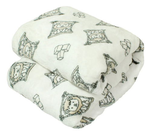 Cobija Para Bebé Calientita Frazada Suave Cobertor Infantil Color Beige Felpa
