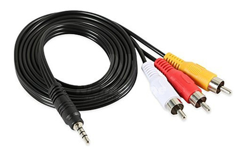 Cable Plus 3.5mm A 3 Rca Av Audio Video 1.2mt Macho - Macho 