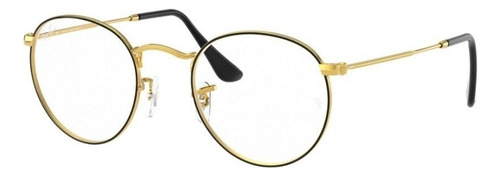 Ray-ban RB3447vl 2991 Marco dorado Rb 3447 50 3447v redondo, color dorado/negro
