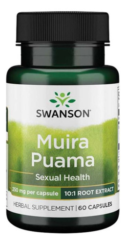 Muira Puama Swanson 60cap 250mg Sabor Neutro