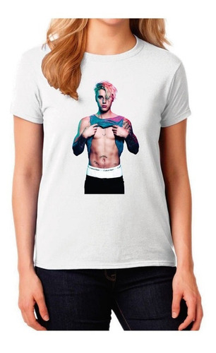 Polera Mujer Algodon Justin Bieber3