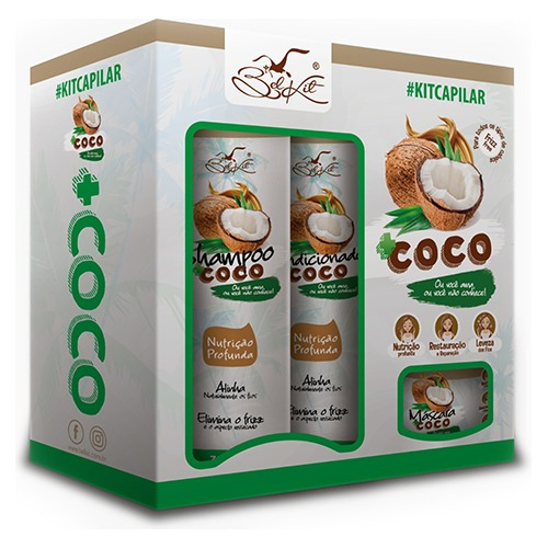 Belkit Kit Oleo De Coco Para Cabellos Secos, Casa Belleza