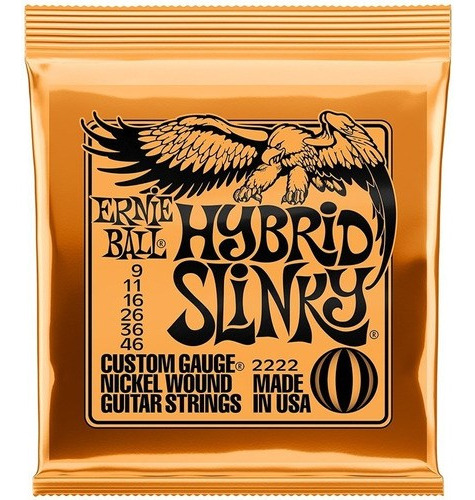 Encordado Ernie Ball Electrica Hibrido Hybrid 9 Musicapilar