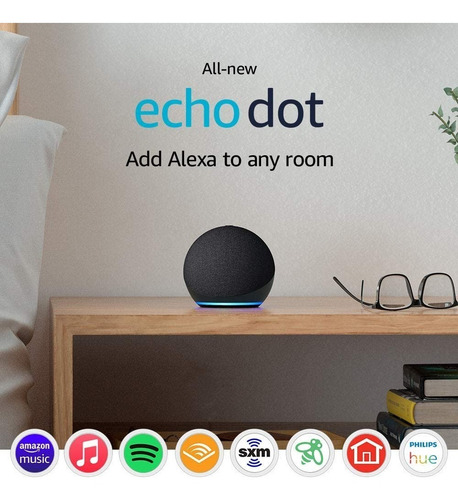 Amazon Echo Dot 4th Gen con asistente virtual Alexa charcoal 110V/240V