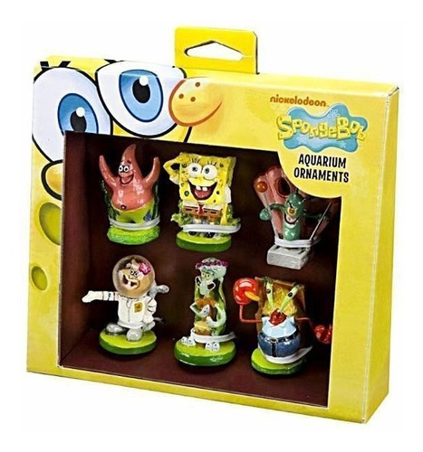 Penn Plax Adorno Resina  Bob Esponja  5 Cms X 2 Adornos