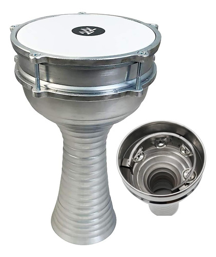 Darbuka De Aluminio De 16'' De Longitud, Tambor De 8  C...