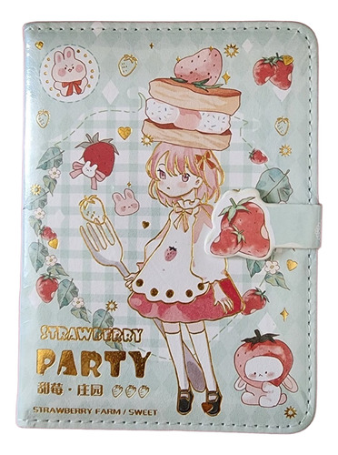 Diario Kawaii A6 Lolita Turquesa Regalo Niñas Cute Turquesa Lolita