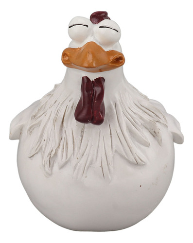 Divertida Figura De Pollo Adorno De Resina Sintética