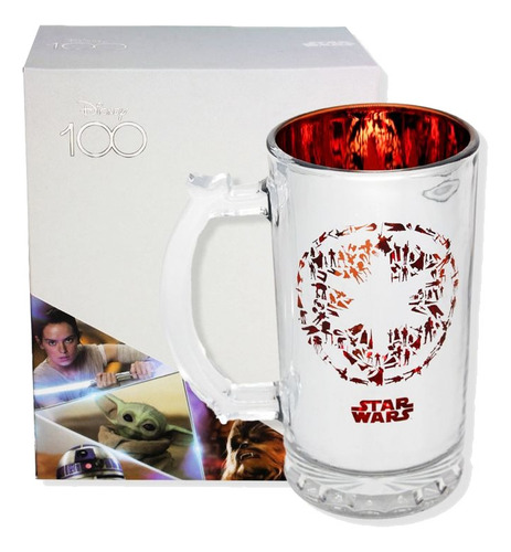 Caneca Chopp Eletrostática Star Wars | Império | Metalizada