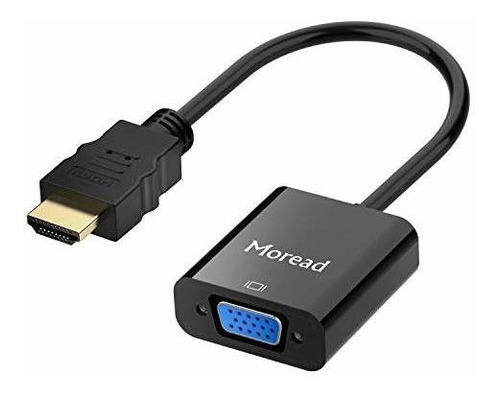 Moread - Adaptador Hdmi A Vga Chapado En Oro (macho A Hembra