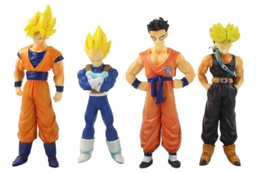 Colección De 4 Figuras Dragon Ball Z 14cm Goku Vegeta 