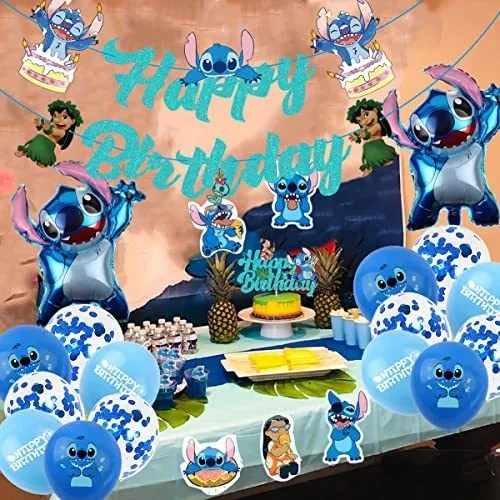 Kit Globos Lilo & Stitch Decoración Cumpleaños Compatible
