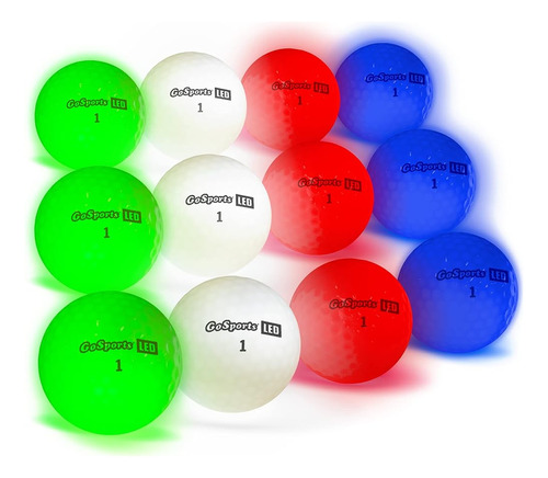 Gosports Light Up Led Golf Balls 12 Pack - Impacto Activado 