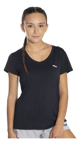 Remera Fila Dot Negro Blanco Mujer