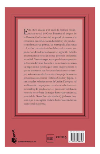 Industria e imperio Historia de Gran Bretaña desde 1750 hasta nuestros días de Hobsbawm tapa blanda