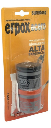 Pegamento Pasta Suprabond Adhesivo ERPOX ACERO ALTA EXIGENCIA no tóxico