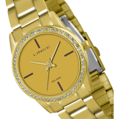 Relógio Lince Dourado Analógico Feminino Lrg4052l C1kx